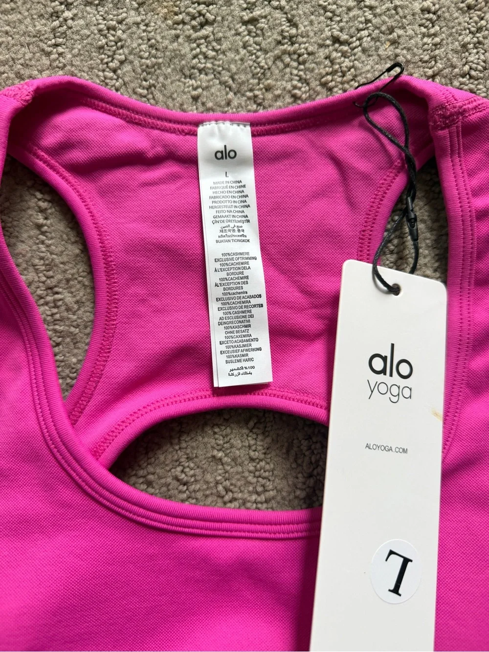 ALO Yoga Hot Pink Racerback Sports Bra